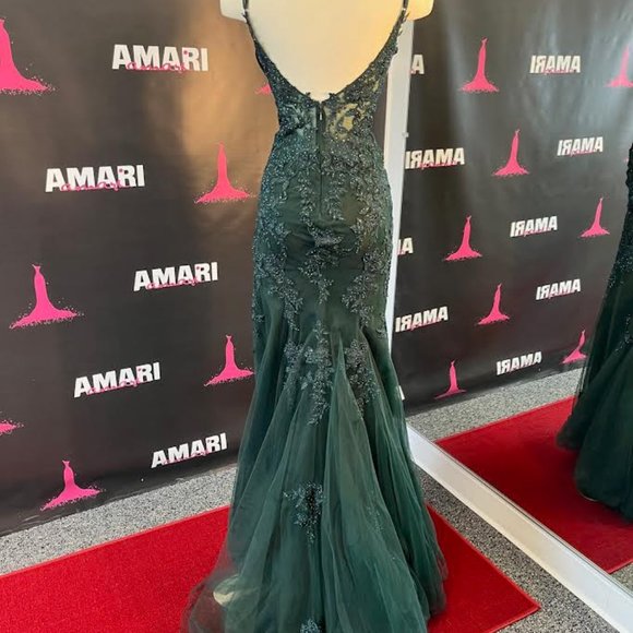 La Femme Prom Dress 30767 Emerald Size 00 NWT - Picture 2 of 4
